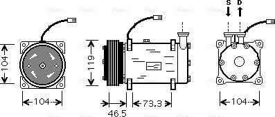 Ava Quality Cooling CNAK030 - Компресор, кондиціонер autocars.com.ua