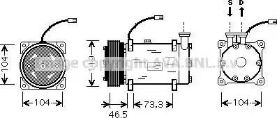 Ava Quality Cooling CN K030 - Компресор, кондиціонер autocars.com.ua