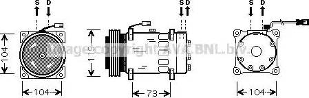 Ava Quality Cooling CN K180 - Компрессор кондиционера avtokuzovplus.com.ua