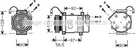 Ava Quality Cooling CN K207 - Компрессор кондиционера avtokuzovplus.com.ua