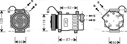 Ava Quality Cooling CN K217 - Компресор, кондиціонер autocars.com.ua