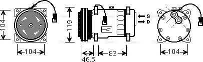 Ava Quality Cooling CN K258 - Компрессор кондиционера avtokuzovplus.com.ua