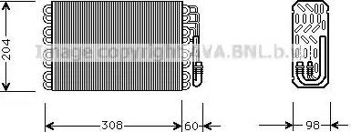 AVA CN V015 - Випарник, кондиціонер autocars.com.ua