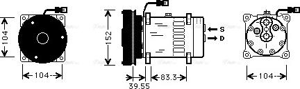 Ava Quality Cooling CPAK003 - Компресор, кондиціонер autocars.com.ua