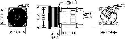 Ava Quality Cooling CPAK004 - Компресор, кондиціонер autocars.com.ua