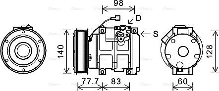 Ava Quality Cooling CPAK007 - Компресор, кондиціонер autocars.com.ua