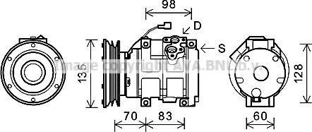 Ava Quality Cooling CPK009 - Компрессор кондиционера avtokuzovplus.com.ua