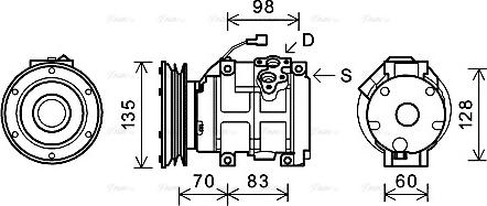 Ava Quality Cooling CPAK009 - Компресор, кондиціонер autocars.com.ua