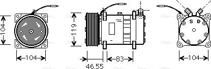 Ava Quality Cooling FDAK452 - Компресор, кондиціонер autocars.com.ua