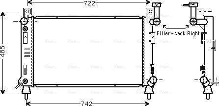 Ava Quality Cooling CR 2027 - Радіатор, охолодження двигуна autocars.com.ua