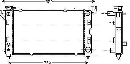 Ava Quality Cooling CR 2028 - Радіатор, охолодження двигуна autocars.com.ua