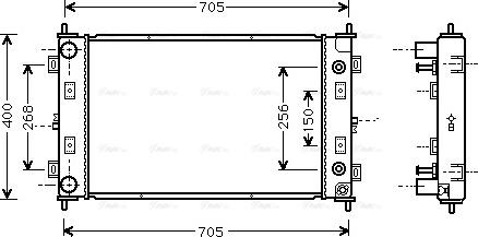 Ava Quality Cooling CR 2034 - Радіатор, охолодження двигуна autocars.com.ua