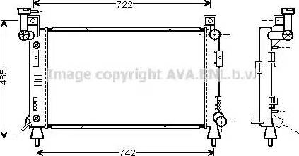 Ava Quality Cooling CR 2049 - Радіатор, охолодження двигуна autocars.com.ua