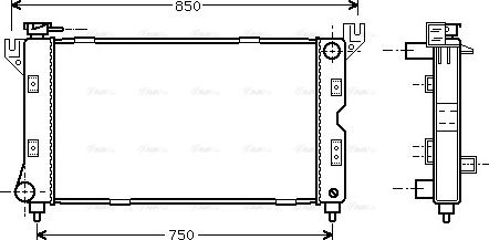 Ava Quality Cooling CR 2085 - Радіатор, охолодження двигуна autocars.com.ua