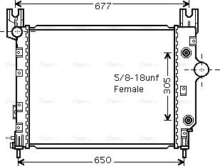 Ava Quality Cooling CR 2091 - Радиатор, охлаждение двигателя avtokuzovplus.com.ua