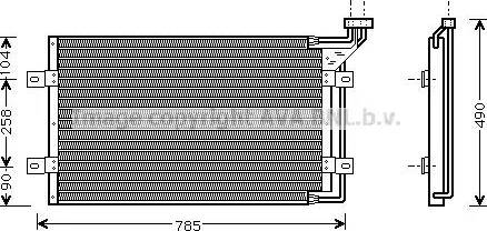 AVA CR 5038 - Конденсатор, кондиціонер autocars.com.ua