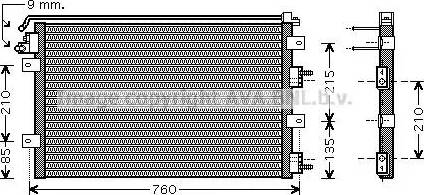 Ava Quality Cooling CR 5078 - Конденсатор кондиционера avtokuzovplus.com.ua