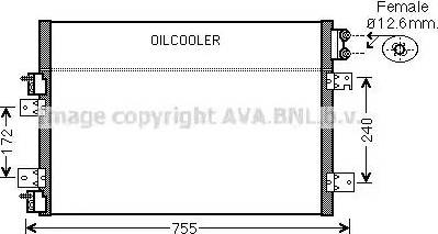 Ava Quality Cooling CR5113 - Конденсатор, кондиціонер autocars.com.ua
