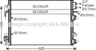 Ava Quality Cooling CR5123 - Конденсатор, кондиціонер autocars.com.ua