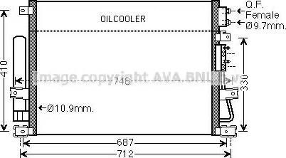 Ava Quality Cooling CR5124D - Конденсатор, кондиціонер autocars.com.ua