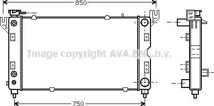 Ava Quality Cooling CRA2028 - Радіатор, охолодження двигуна autocars.com.ua