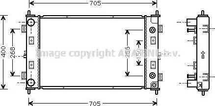 Ava Quality Cooling CRA2034 - Радіатор, охолодження двигуна autocars.com.ua