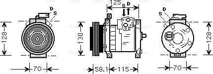 Ava Quality Cooling CRAK094 - Компресор, кондиціонер autocars.com.ua