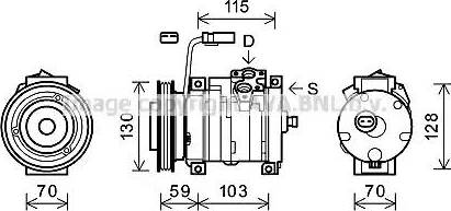 Ava Quality Cooling CRAK117 - Компресор, кондиціонер autocars.com.ua