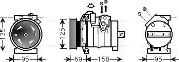 Ava Quality Cooling CRAK130 - Компресор, кондиціонер autocars.com.ua