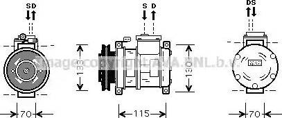 Ava Quality Cooling CR K064 - Компрессор кондиционера avtokuzovplus.com.ua