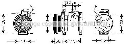 Ava Quality Cooling CR K094 - Компресор, кондиціонер autocars.com.ua