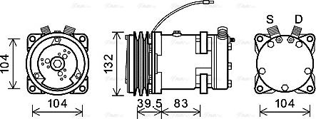 Ava Quality Cooling CSAK007 - Компрессор кондиционера avtokuzovplus.com.ua