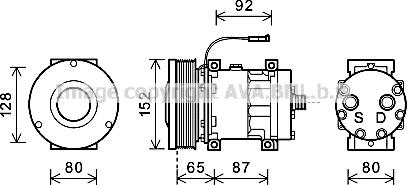 Ava Quality Cooling CSK008 - Компрессор кондиционера autodnr.net