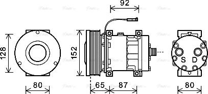 Ava Quality Cooling CSAK008 - Компрессор кондиционера avtokuzovplus.com.ua