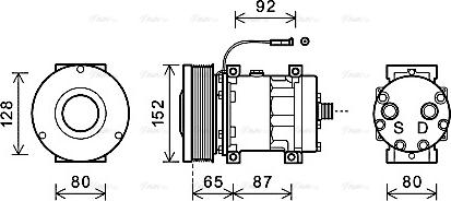 Ava Quality Cooling CSAK013 - Компресор, кондиціонер autocars.com.ua