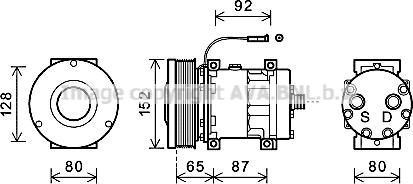 Ava Quality Cooling CSK013 - Компресор, кондиціонер autocars.com.ua