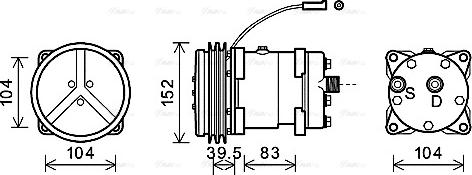 Ava Quality Cooling CSAK020 - Компрессор кондиционера autodnr.net