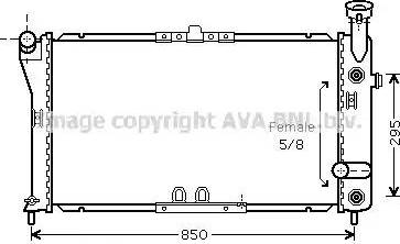 Ava Quality Cooling CT 2032 - Радіатор, охолодження двигуна autocars.com.ua