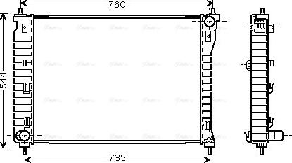 Ava Quality Cooling CT 2034 - Радіатор, охолодження двигуна autocars.com.ua