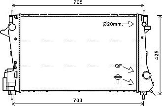 Ava Quality Cooling CT2060 - Радіатор, охолодження двигуна autocars.com.ua