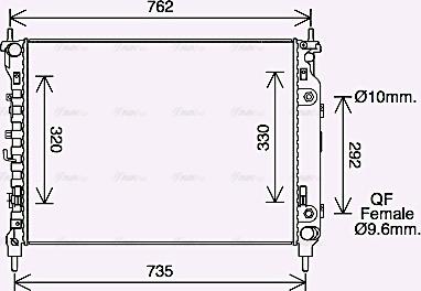 Ava Quality Cooling CT2067 - Радиатор, охлаждение двигателя avtokuzovplus.com.ua