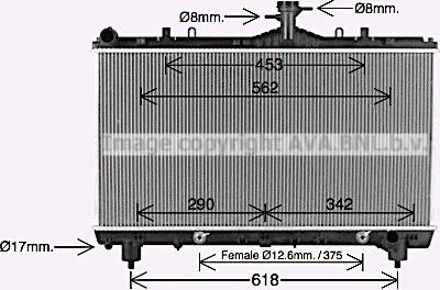 Ava Quality Cooling CT2073 - Радіатор, охолодження двигуна autocars.com.ua