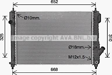 Ava Quality Cooling CT2075 - Радіатор, охолодження двигуна autocars.com.ua