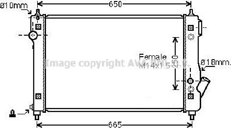 Ava Quality Cooling CT2078 - Радіатор, охолодження двигуна autocars.com.ua