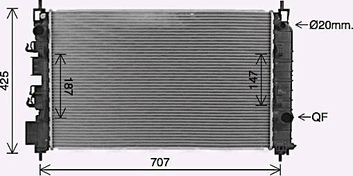 Ava Quality Cooling CT2081 - Радіатор, охолодження двигуна autocars.com.ua