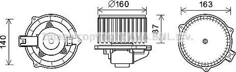 Ava Quality Cooling CT8051 - Электродвигатель, вентиляция салона avtokuzovplus.com.ua