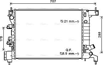 Ava Quality Cooling CTA2047 - Радіатор, охолодження двигуна autocars.com.ua