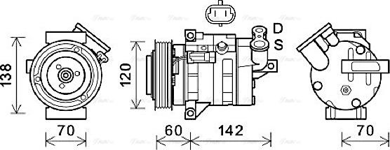 Ava Quality Cooling CTK052 - Компресор, кондиціонер autocars.com.ua