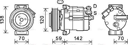 Ava Quality Cooling CTK063 - Компресор, кондиціонер autocars.com.ua