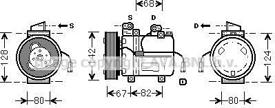 Ava Quality Cooling CTK071 - Компрессор кондиционера avtokuzovplus.com.ua